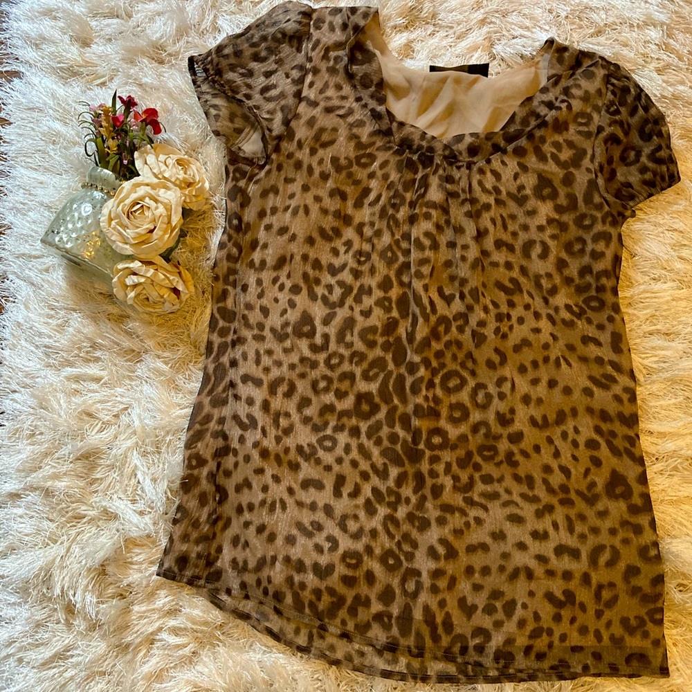THE LIMITED: Leopard Print Blouse